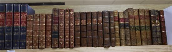 Leatherbound - 13 various titles (in 38 vols) (42 books)
